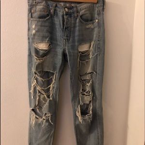 American Eagle Distressed Boyfriend Jeans
